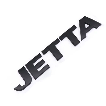 Емблема напис JETTA Пластик 132Х22 мм Чорна на скотчі (Завод)