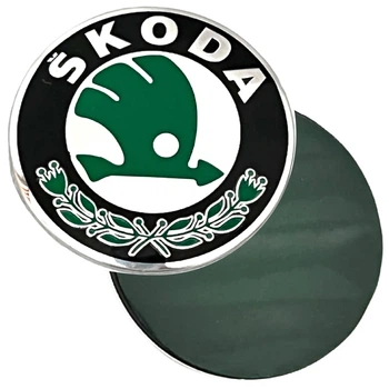 Емблема Skoda рівна скотчі D88 мм