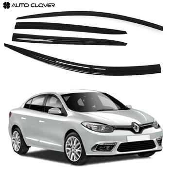 Дефлектори вікон вітровики для Renault Fluence 2009- 4 шт (Auto Clover)