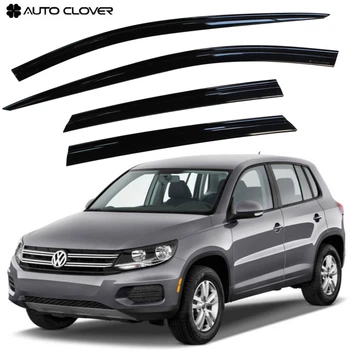 Дефлектори вікон вітровики для Volkswagen Tiguan 2007-2017 4 шт (Auto Clover)