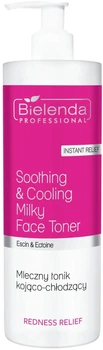 Успокаивающий и охлаждающий молочный тоник для лица - Bielenda Professional Redness Relief Soothing And Cooling Milky Face Toner 500ml (1478893-39633784)