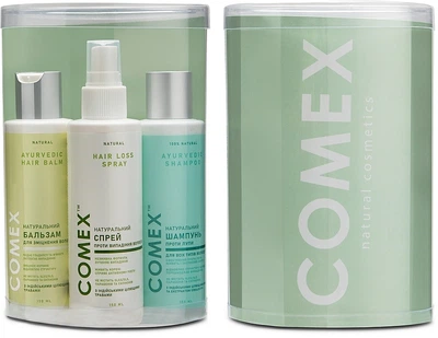 Набір "Комплекс проти лупи" - Comex Ayurvedic Natural (shm/150ml + balm/150ml + spray/150ml) (1044573-31019381)