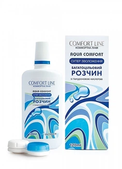 Багатоцільовий розчин для лінз із гіалуроновою кислотою, 120 мл - Comfort Line Aqua Comfort 120ml (1381076-31156853)