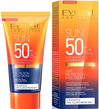 Eveline Cosmetics Sun Protection Face Cream SPF 50 Солнцезащитный крем для лица 50ml (731869-38215633)