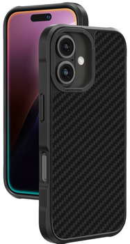 Панель AMAZINGthing Titan Max Case з арамідними волокнами 1500D для iPhone 16 Plus Black (4896238000778)