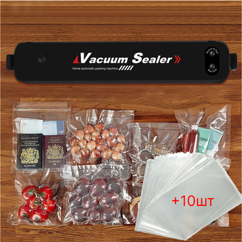 Кухонний вакуумний пакувальник харчових продуктів Vacuum Sealer Чорний (см11102)