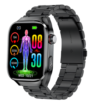 Смарт часы UWatch мужские AMOLED 650 мАч водостойкие Черный