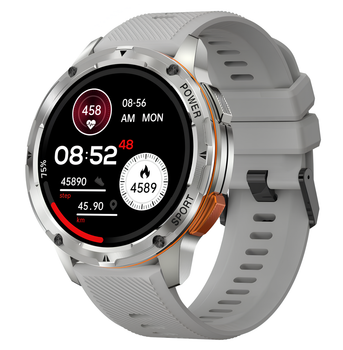 Смарт часы для мужчин UWatch AMOLED с пульсометром Серый