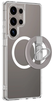 Панель AMAZINGthing Minimal Mag Case з магнітним кільцем і магнітним кільцем-тримачем для Samsung Galaxy S25 Ultra Transparent (4896238001768)