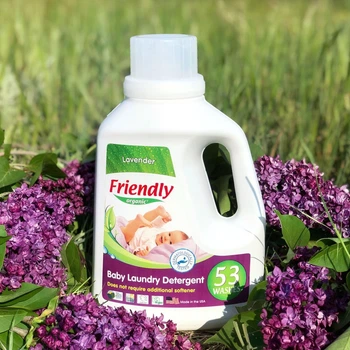 Органічний пральний засіб рідкий порошок-концентрат Friendly Organic лаванда 1,57 літрів (53 прання)