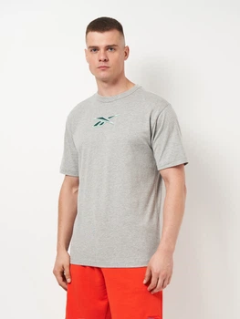 Футболка бавовняна спортивна довга чоловіча Reebok 4M CL Uniform BL IP8474 L Сіра (1200143291757)