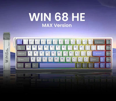 Клавиатура Aula WIN 68 HE MAX механическая на магнитных переключателях White/Grey