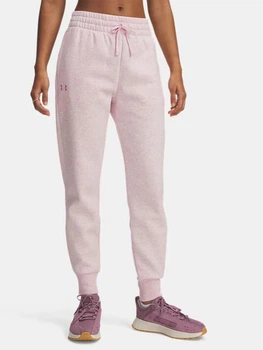 Спортивні штани на флісі жіночі Under Armour UA Rival Fleece Jogger 1379438-649 XL Світло-рожеві (198632675878)