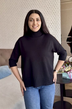 Светр INEDIT 10844 Black ONE SIZE