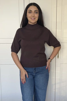 Свитер INEDIT 10849 Dark-Brown ONE SIZE