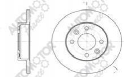 Тормозные диски Automotor France ADC4705 Dacia Logan; Renault Clio, Megane, Logan, Twingo 6001547684, 6001549211, 7700704705