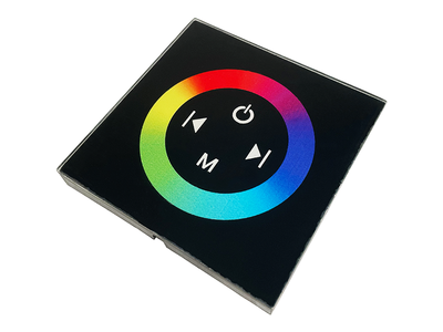 Контролер з клемами RGB 12A 12-24V Сенсорна панель 4 кнопки Чорний