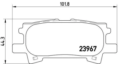Гальмівні колодки BREMBO P83068 Lexus RX 04466YZZAL, 0446648090, 0446648060