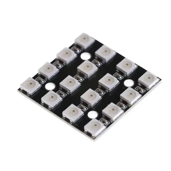 RGB 16-битный светодиодный модуль, матрица WS2812B 5050, 4х4