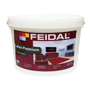 Краска акриловая Feidal Latex Premium Глубокоматовая Белая 9 л