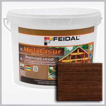Акриловая лазурь Holzlasur Feidal палисандр 9 л