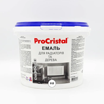 Эмаль для радиаторов и дерева ProCristal Полуматовая Полупрозрачная база «C» 9 л