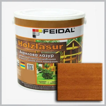 Акриловая лазурь Holzlasur Feidal тик 2,3 л