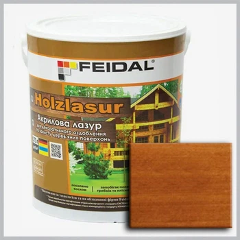 Акриловая лазурь Holzlasur Feidal тик 0,75 л
