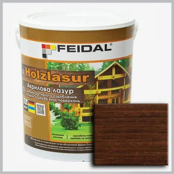 Акриловая лазурь Holzlasur Feidal палисандр 0,75 л