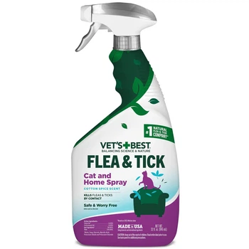 Спрей VET`S BEST Flea&Tick Home Spray for CATS Cottonspice от блох, клещей и москитов для кошек и дома, 945 мл