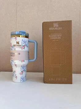 Термокухоль Stanley Love Shack Fancy 40 oz (1180 мл) синій з бантиками