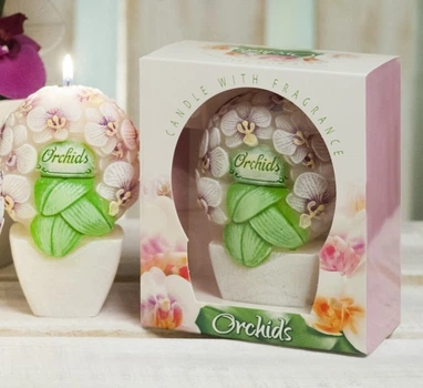 Свічка ароматизована Bartek Candles Орхідея букет 14,5 см