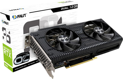 Відеокарта GeForce RTX 3060 12GB Palit Dual OC (NE63060T19K9-190AD) Б/В