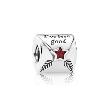 Срібна намистина Pandora Пандора Лист санті 791390EN58