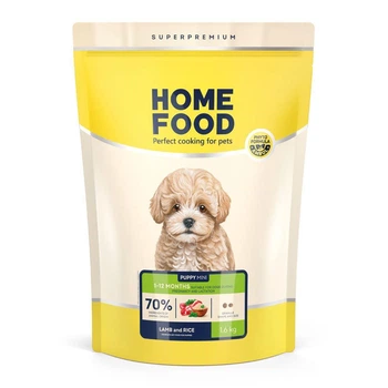 Сухой корм для щенков малых пород HOME FOOD For puppies 1-12 months Ягнятина и рис 1,6 кг