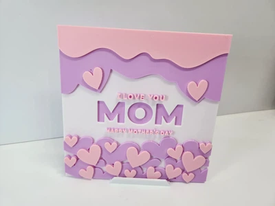 Подарункова листівка-сувенір для мами I Love You Mom. Aivory