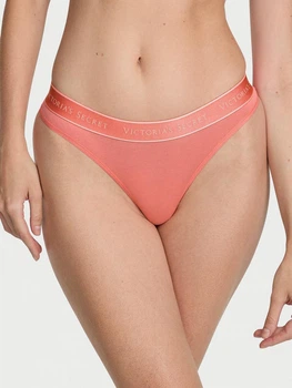 Трусики танга женские хлопковые Victoria's Secret 27027348 XS Оранжевые (2126439129008)