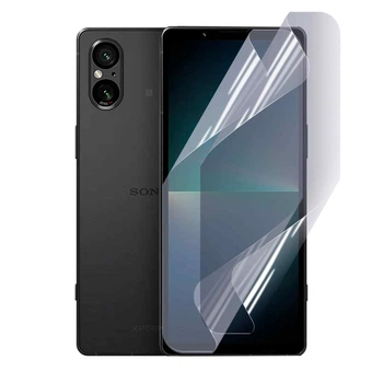 Антишпион приватная плёнка гидрогелевая для смартфона Sony Xperia 5 V противоударная прозрачная
