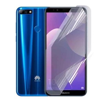 Антишпион приватная плёнка гидрогелевая для смартфона Huawei Y7 Prime 2018 противоударная прозрачная