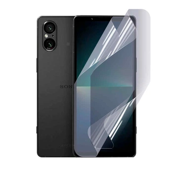 Антишпион приватная плёнка гидрогелевая для смартфона Sony Xperia 5 IV противоударная прозрачная