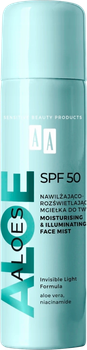 Спрей для обличчя AA Cosmetics Aloes зволожувально-освітлювальний SPF50 100 мл (5900116100043)