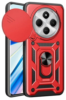 Чехол с защитой камеры 3DGuard Poco C75 Red (40434-2D)