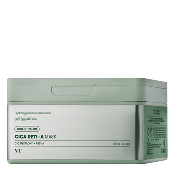 Набор тканевых масок VT Cosmetics Cica Reti-A Mask с центеллой и ретинолом 30 шт 350 г