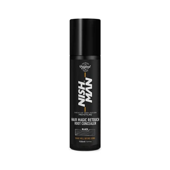 Камуфляж для сивого волосся Nishman Hair Magic Retouch Root Concealer (чорний)