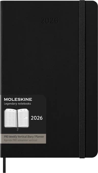 Еженедельник Moleskine вертикальный Pro 2026 13 х 21 см 288 страниц Черный (8056999274658)