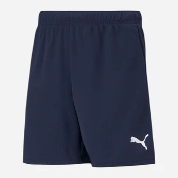 Подростковые шорты на резинке для мальчика Puma Teamrise 70494306 170-176 см Темно-синие (4063699208443)
