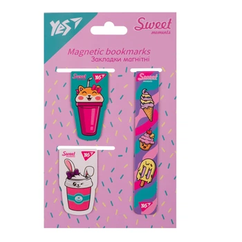 Закладинки для книг магнітні YES 708352 Sweet Cream (10) /708352/