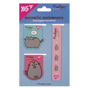 Закладинки для книг магнітні YES 708350 Pusheen (3шт) /708350/