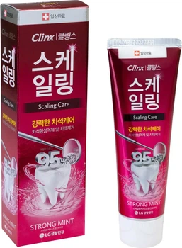 Зубна паста проти зубного каменю LG Perioe Clinx Strong Mint зі смаком сильної м'яти 100 г (8801051072846)
