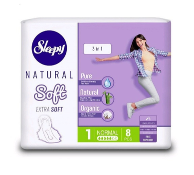 Гігієнічні прокладки Sleepy Soft Normal 5 крапель 8 шт